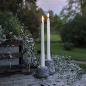 Batteriljus - Antikljus - 2 st - LED - Utomhus - 28 cm - www.frokenfraken.se