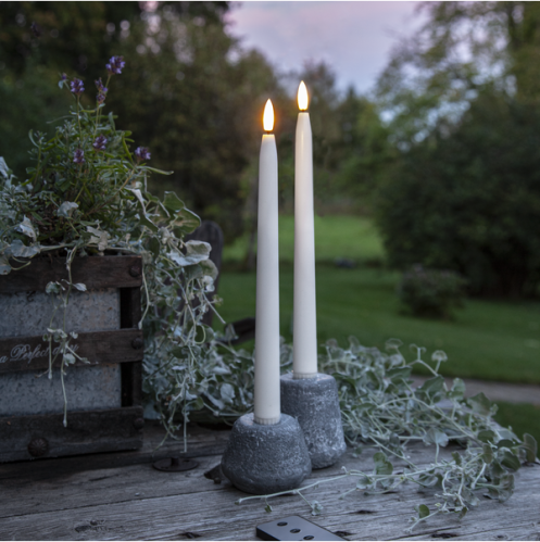 Batteriljus - Antikljus - 2 st - LED - Utomhus - 28 cm - www.frokenfraken.se