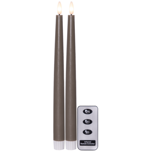 Batterilys - Kronelys/Antikklys - Mauldyr - Flamme - 2 stk - www.frokenfraken.se
