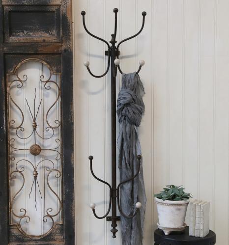 Veggmontert Klesstativ - Antikk Svart - 120 cm - www.frokenfraken.se