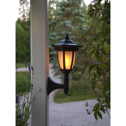 Solcellelampe med multifunksjon - Lykt/Vegglykt/Stolpe/Ganglys - www.frokenfraken.se