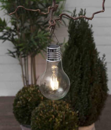 Hengende solcellelampe - Med klyper - 1 stk - 10 x 10 x 18 cm - www.frokenfraken.se