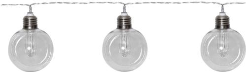 Solcelle Lyslenke - Transparent - 8 LED-pærer - 2,5 m - www.frokenfraken.se