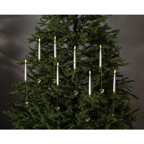 Batterilys - Antikklys med holder - 8 stk - LED - 31 cm - www.frokenfraken.se