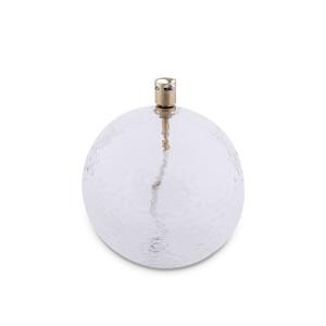 Oljelampe - Hamret Glass - Rund Kule - Messing - Ø13 cm - www.frokenfraken.se