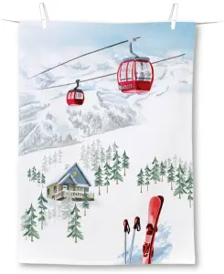 Kjøkkenhåndkle - Snowy Holidays - 50 x 70 cm - www.frokenfraken.se