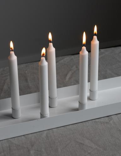 Bordslysestake - SUND - 5 lys magnet - Hvit - 80 cm - www.frokenfraken.se