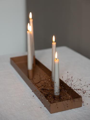 Bordslysstake - Sund - 5 lys magnet - Brun - 60 cm - www.frokenfraken.se