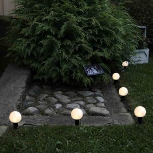 Solcelle Lyslenke - 6 stk - varm hvite LED-lys - 5 m - www.frokenfraken.se