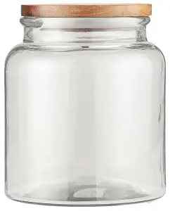 Glasburk med trelokk - 2350 ml - Ø16 X 18,5 CM - www.frokenfraken.se