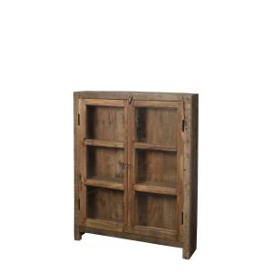 Vitrineskap – Brun/Natur – 105 x 85 x 18 cm - www.frokenfraken.se