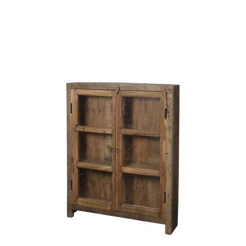Vitrineskap – Brun/Natur – 105 x 85 x 18 cm - www.frokenfraken.se