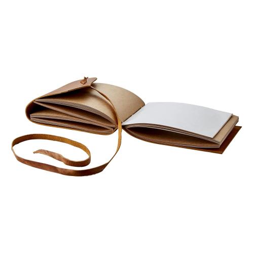 Noteringsbok/fotobok - Brun - 21 x 15 x 5 cm - www.frokenfraken.se