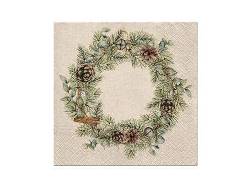 Servietter - We Care Christmas Garland - 20-pakning - 33 x 33 cm - www.frokenfraken.se