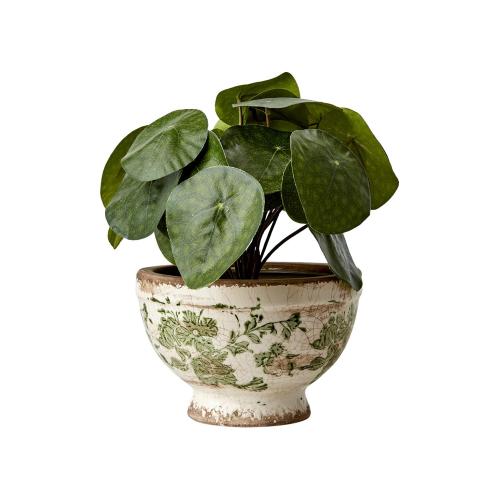 Krukke S - Grønn mønstret - Ø9/17 x 11 cm - www.frokenfraken.se