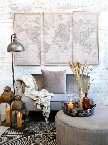 Sofa - Sammet - Latte - 79 x 127 x 65 - www.frokenfraken.se