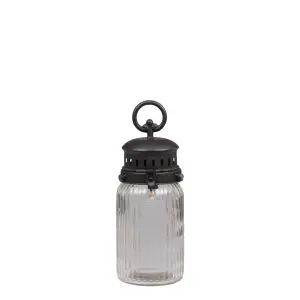 Fransk låve lykt med lyspære og timer – 30 x Ø11 cm - www.frokenfraken.se