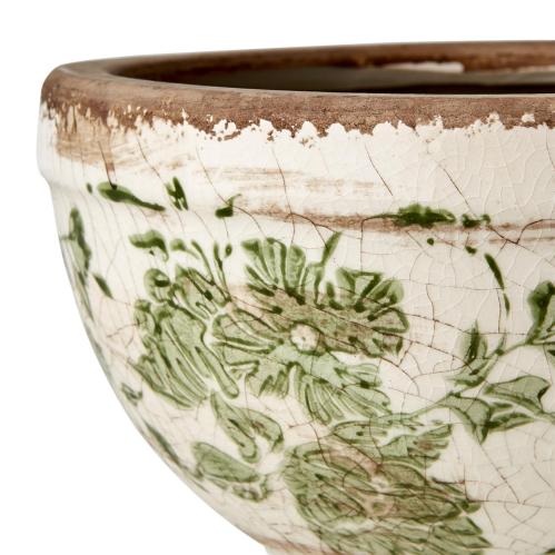 Krukke S - Grønn mønstret - Ø9/17 x 11 cm - www.frokenfraken.se