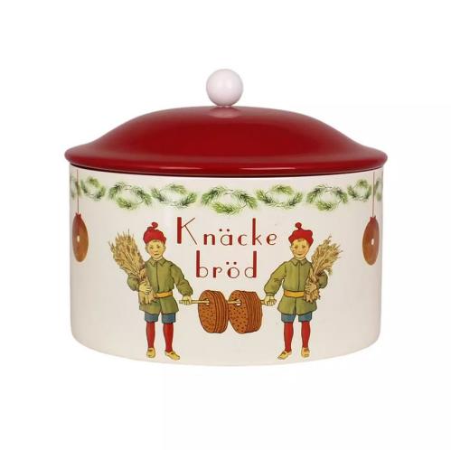 Plåtburk - Gammeldags - Knäckebröd - Ø20 x 26 cm - www.frokenfraken.se