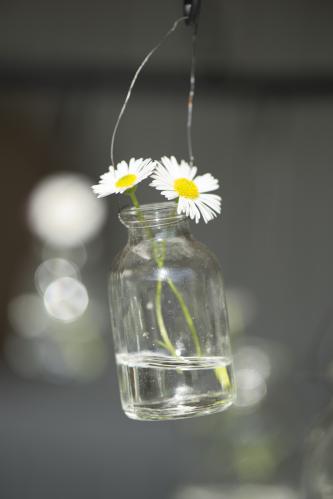 Glassflaske - Minivas i tråd eller Lysestake - 5,5 cm - www.frokenfraken.se
