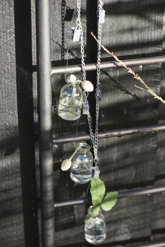 Glassflaske - Minivas i tråd eller Lysestake - 5,5 cm - www.frokenfraken.se
