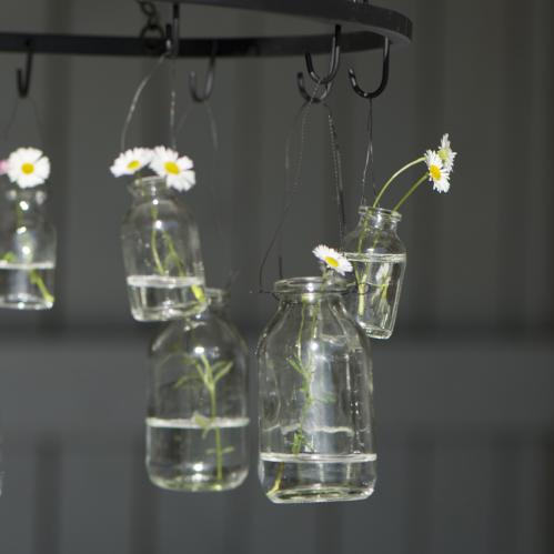 Glassflaske - Vase i tråd eller Lysestake - 8 cm - www.frokenfraken.se