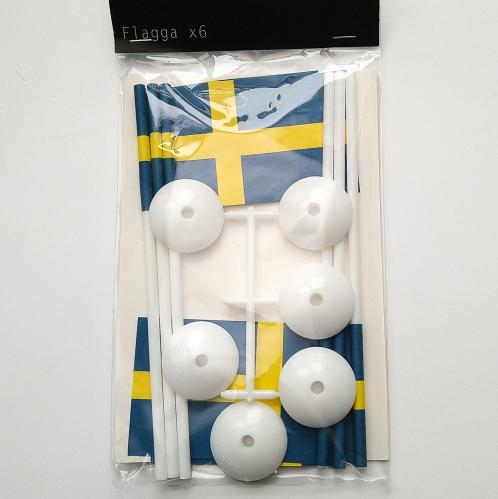 Bordsflagg på fot 6-pakning - www.frokenfraken.se