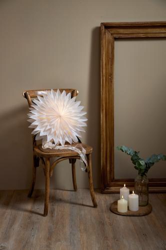 Adventsstjerne - Papir Dis - 50 cm - www.frokenfraken.se