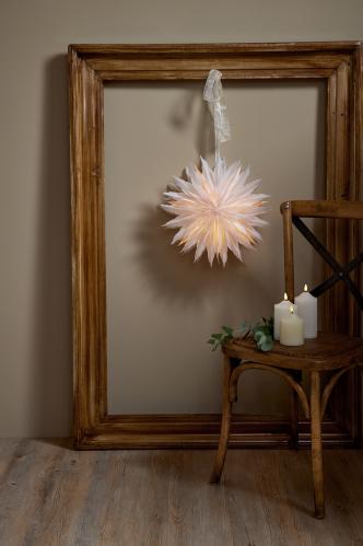 Adventsstjerne - Papir Dis - 40 cm - www.frokenfraken.se
