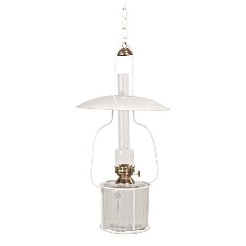 Hengende parafinlampe - Hvit Glass Messing - www.frokenfraken.se