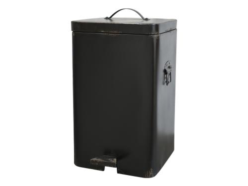Pedalbøtte - Metall - Antikk Svart - 50 x 30 cm - www.frokenfraken.se