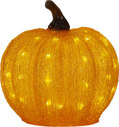 Pumpe - Lysende - Oransje - Dekorasjon - 25 cm - www.frokenfraken.se