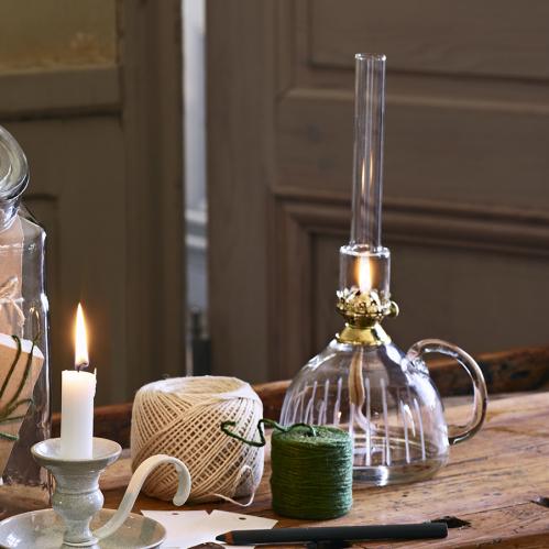 Fotogenlampe med håndtak - Messing - 35 x Ø14 cm - www.frokenfraken.se