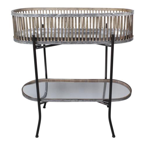 Blomsterbord - Piedestal - Metall/Bambu - 80 x 28 x 76 cm - www.frokenfraken.se