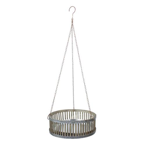 Hengende Kurv - Sink/Bambus - 100 x Ø39 cm - www.frokenfraken.se
