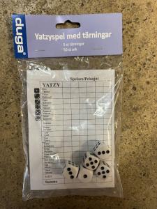 Yatzy med terninger - www.frokenfraken.se