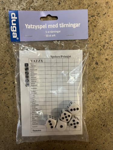 Yatzy med terninger - www.frokenfraken.se
