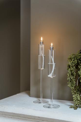 Lysestake - Oljelampe - Glass - 34 cm - www.frokenfraken.se