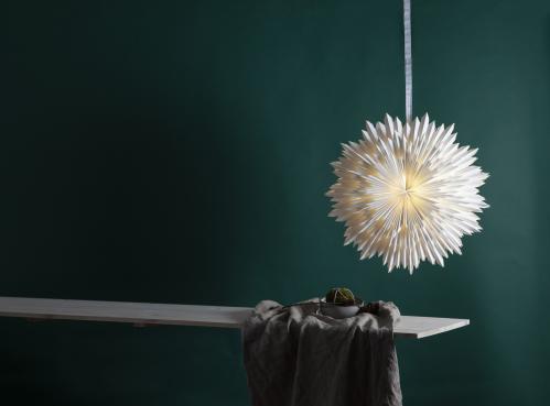 Adventsstjerne - Papir Ice - 70 cm - www.frokenfraken.se