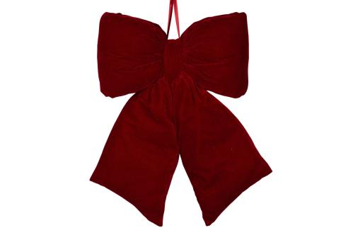 Anhenger – Sløyfe – Fløyel – Rød – 56 x 40 cm - www.frokenfraken.se