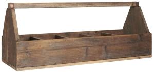 Trélåda med håndtak - 5 rom - 22,5 x 24 x 60,5 cm - www.frokenfraken.se