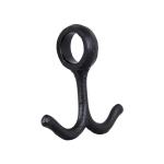 Ankarkrok til sko- eller hatt-hylle - Nostalgi Svart - 10,5 x 10,5 cm - www.frokenfraken.se