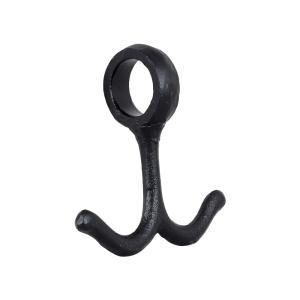Ankarkrok til sko- eller hatt-hylle - Nostalgi Svart - 10,5 x 10,5 cm - www.frokenfraken.se