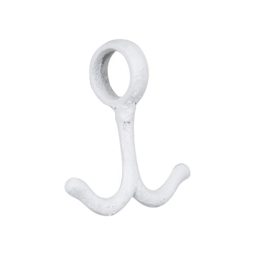 Ankarkrok til sko- eller hatt-hylle - Nostalgi Hvit - 10,5 x 10,5 cm - www.frokenfraken.se