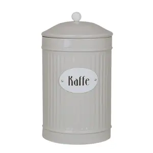 Plåtburk - Kaffe - Beige - 25 x Ø11 cm - www.frokenfraken.se