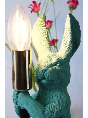 Lampe - Hare - Turkis - 25 cm - www.frokenfraken.se