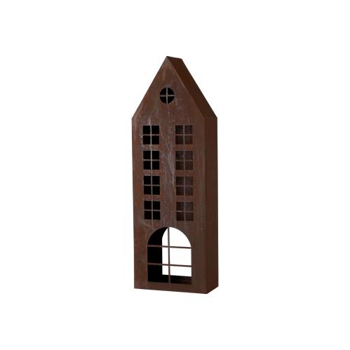 Plåthus - Marsjallholder/Lykt - 2 Størrelser - Rust - 75 cm - 50 cm - www.frokenfraken.se