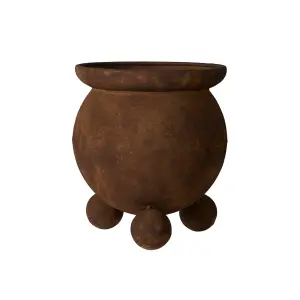 Krukke med kullføtter - Rust - 34 x 39 cm - www.frokenfraken.se