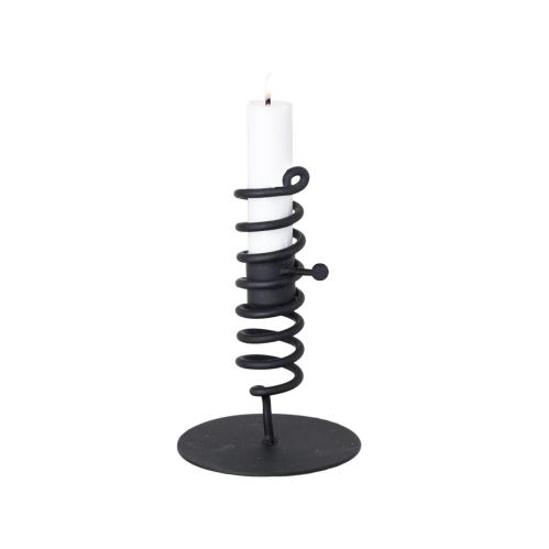 Lysstake - Stumpstake - Støpejern - Svart - 15 x Ø9,5 cm - www.frokenfraken.se