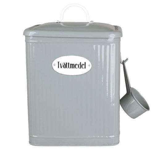 Plåtburk - Tvättmedel - Grønn - 30 x 21 cm - www.frokenfraken.se